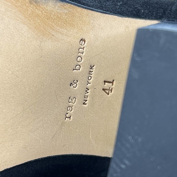 Rag & Bone Womens Newbury Classic Black Suede Back Zip Ankle Booties Size 11 - Picture 9 of 9